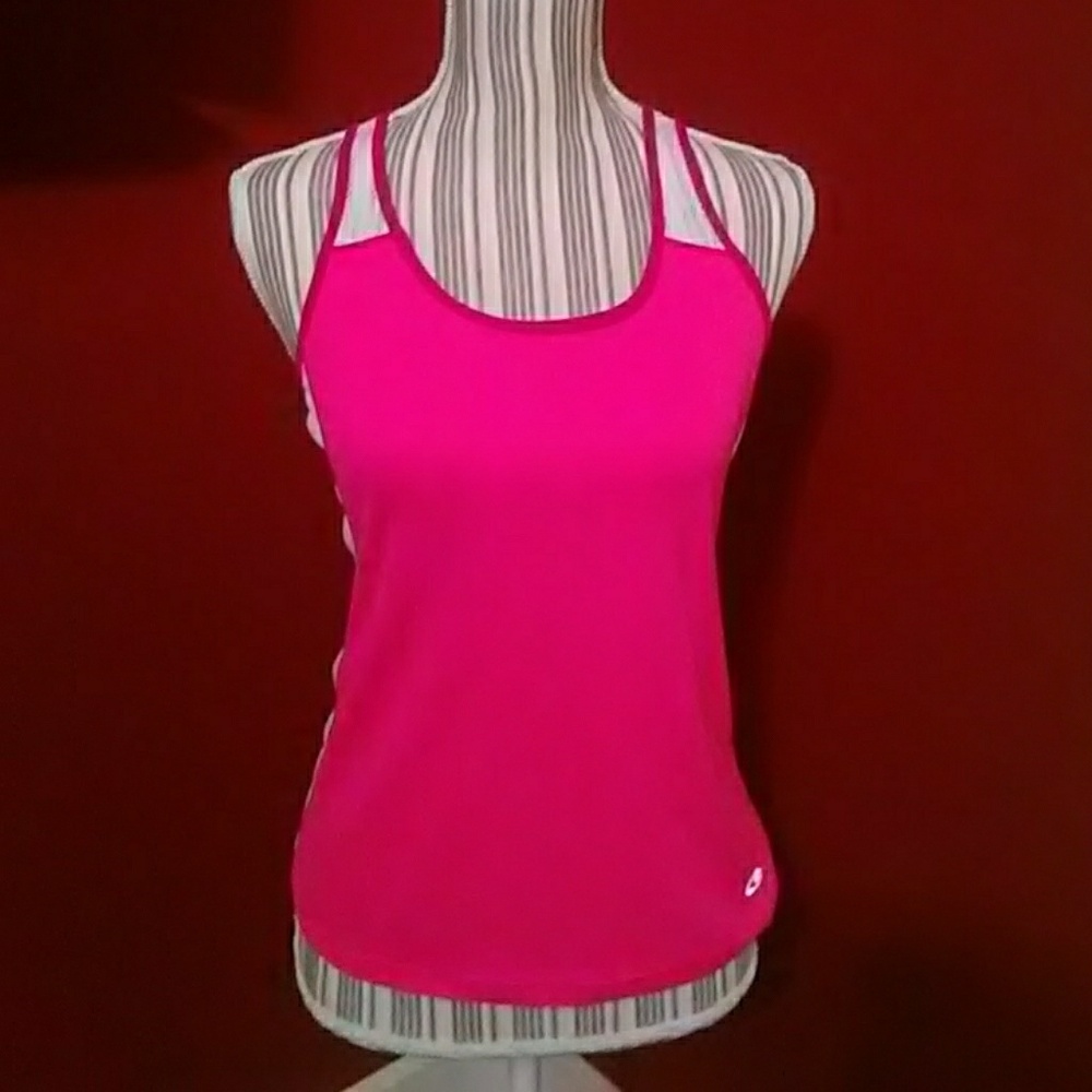 A pink workout  top